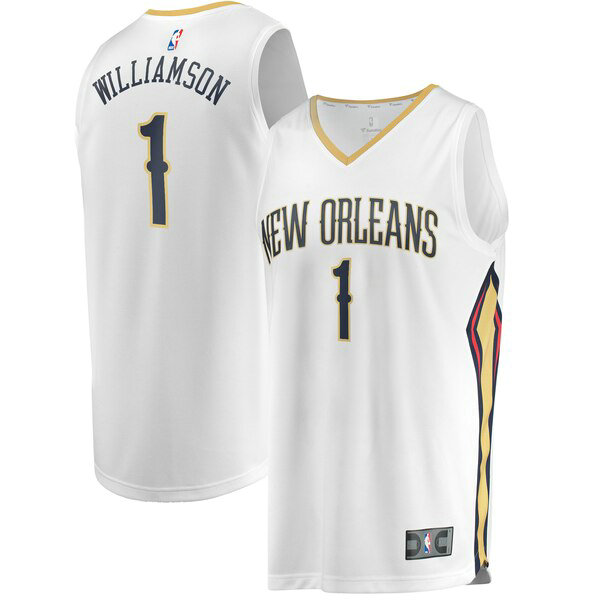 Maillot nba New Orleans Pelicans Association Edition Homme Zion Williamson 1 Blanc